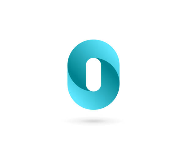 litera o lub numer 0 projekt ikony logo - zero stock illustrations