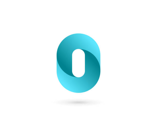 Letter O or number 0 logo icon design Letter O or number 0 logo icon design zero number stock illustrations