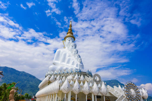 istock White buddha in Wat Phra That Pha Son Kaew temple at Phetchabun Thailand 1080197826