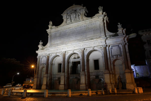 istock Fontana dell Acqua Paola in Rome, night view. 1080202190