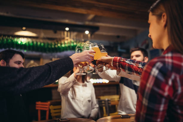 istock Friends having a toast in bar 1080202444