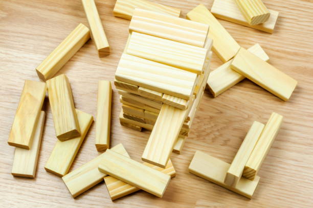 istock Wooden Tumbling Tower 1080211260