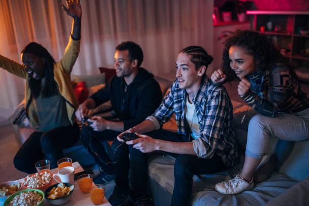 istock Friends playing video games at home 1080214768