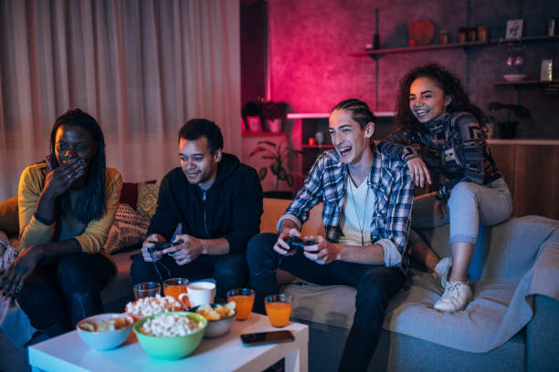 istock Games night at home 1080215222