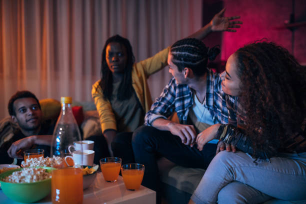 istock Friends having fun at home 1080219064
