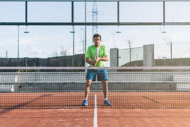 istock Sportsman playing padel game 1080225904