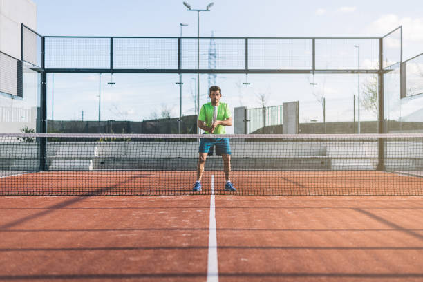 istock Sportsman playing padel game 1080226086