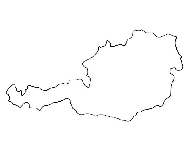 illustrations, cliparts, dessins animés et icônes de carte de l’autriche - autriche