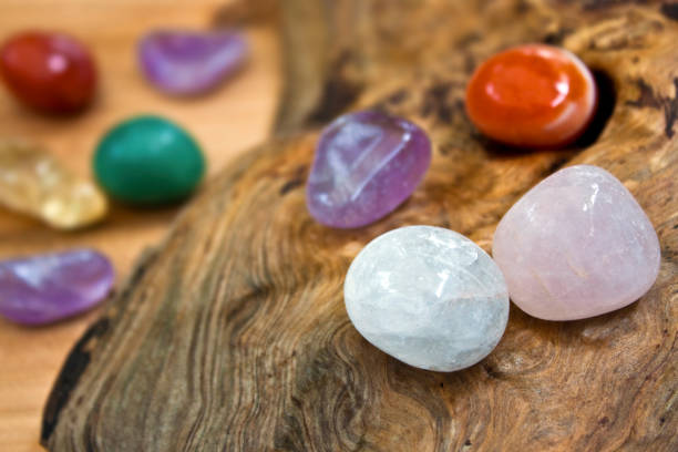 istock Gemstones against wooden background 1080235644