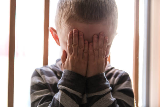 istock Upset problem child concept for bullying, depression stress 1080247628