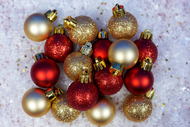 istock Christmas balls on snow 1080249442