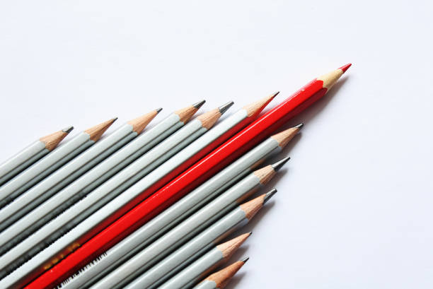 istock Pencils concept with red pencil 1080258532