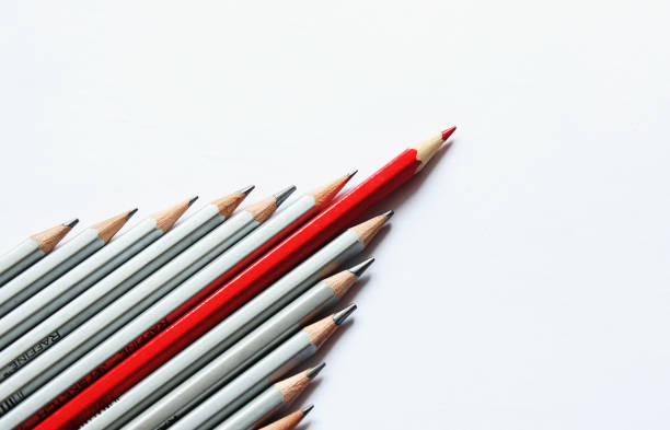 istock Pencils concept with red pencil 1080258784