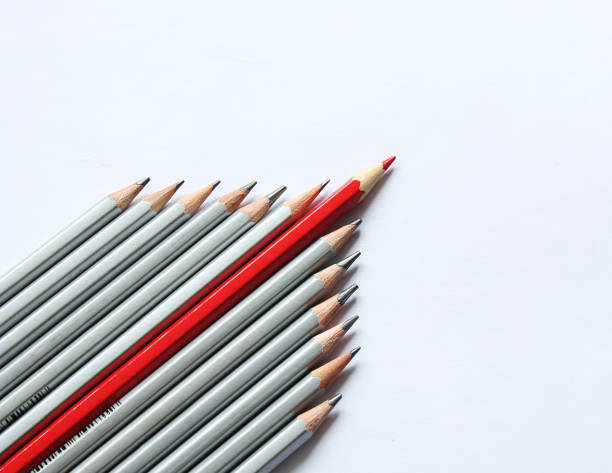 istock Pencils concept with red pencil 1080258786