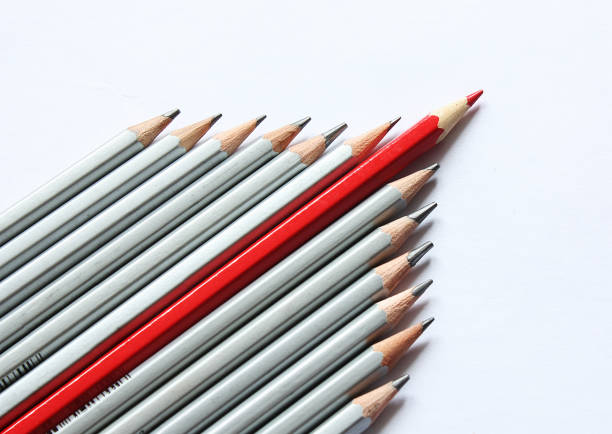 istock Pencils concept with red pencil 1080258788