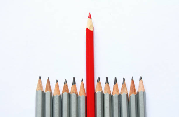 istock Pencils concept with red pencil 1080259234