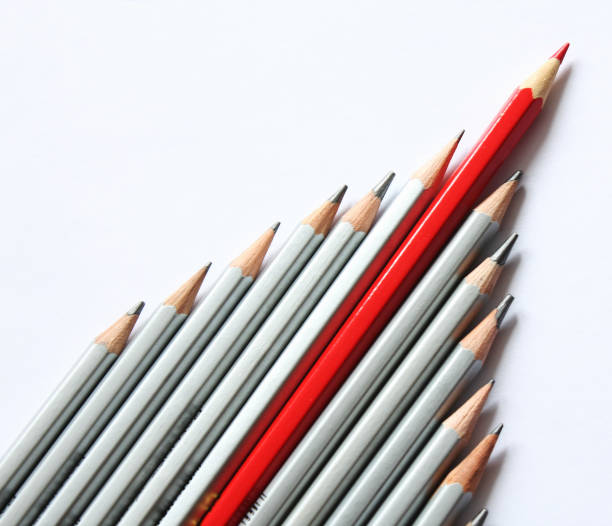 istock Pencils concept with red pencil 1080259294