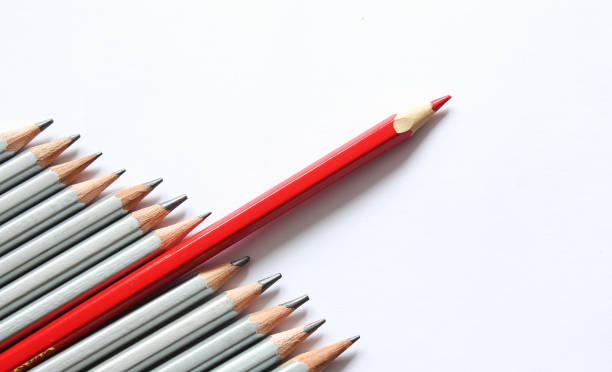 istock Pencils concept with red pencil 1080259342
