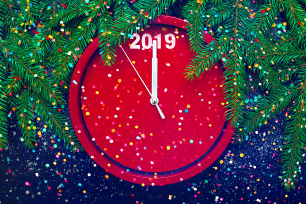 istock Creative template for Greeting card Happy New Year 1080261138