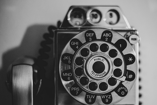 Vintage old wall telephone