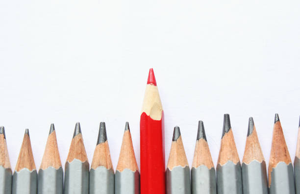 istock Pencils concept with red pencil 1080263294