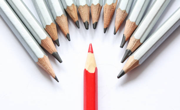 istock Pencils concept with red pencil 1080263652