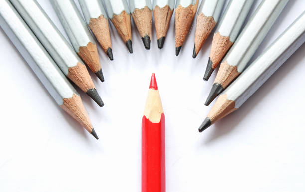 istock Pencils concept with red pencil 1080263654