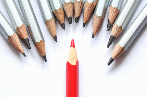 istock Pencils concept with red pencil 1080264838
