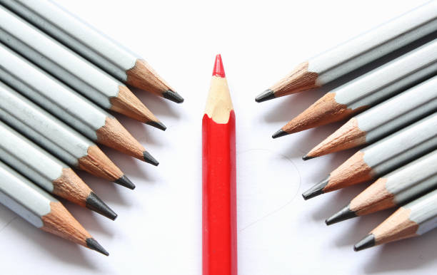 istock Pencils concept with red pencil 1080265148