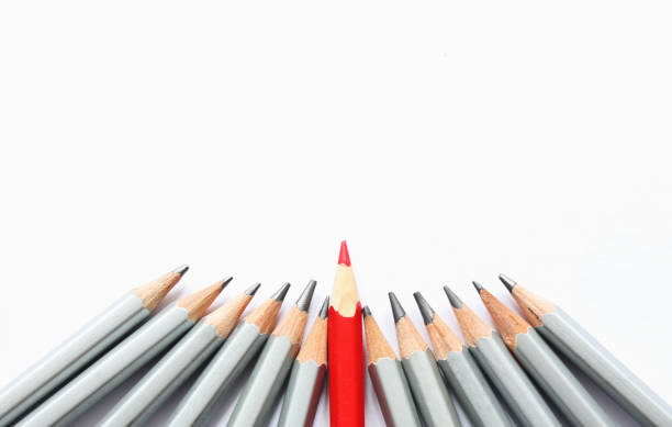 istock Pencils concept with red pencil 1080265538