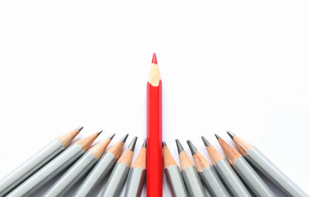 istock Pencils concept with red pencil 1080265542