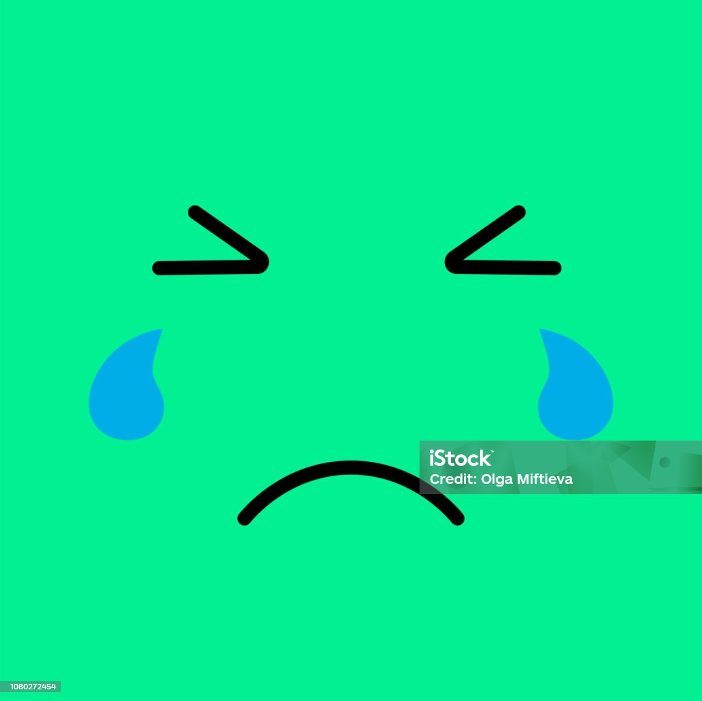 Khóc Khuôn Mặt Emoji Cảm Xúc Hài Hước Khuôn Mặt Buồn Bã Trên Nền ...