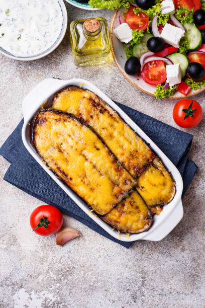 istock Traditional Greek moussaka with aubergine 1080276256