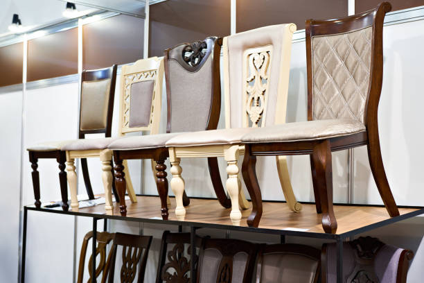 istock Chairs in furniture store 1080278286