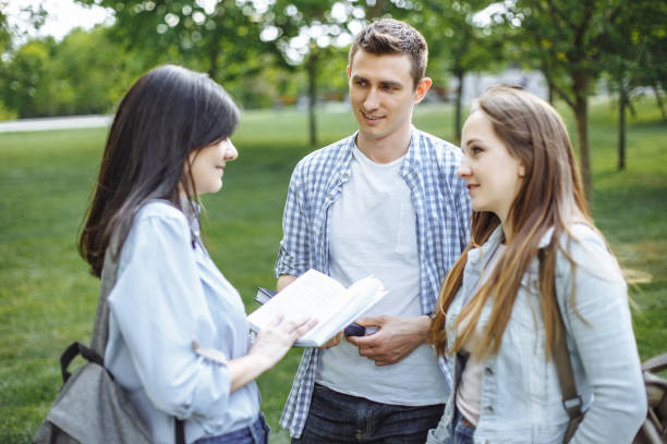 istock Group of students at the park 1080278296