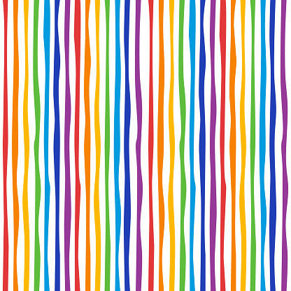 Ravian Line Pattern Vertical Curved Rainbow Lines Seamless Pattern Stock Illustration ...