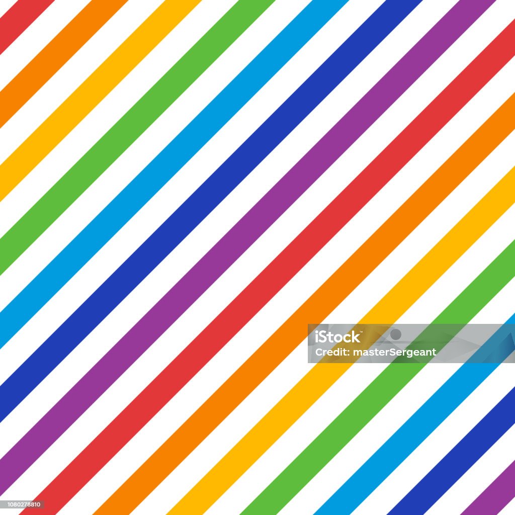 Vector Line Pattern Rainbow Diagonal Rainbow Rectangular Lines Seamless Pattern Stock Illustration ...