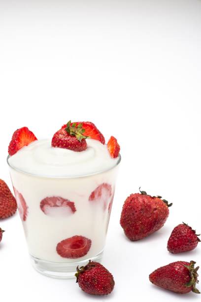 istock Yogurt with slices of strawberries 1080282268