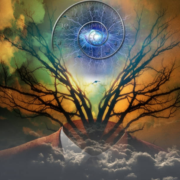 istock Surreal artisitc image with time spiral 1080285250