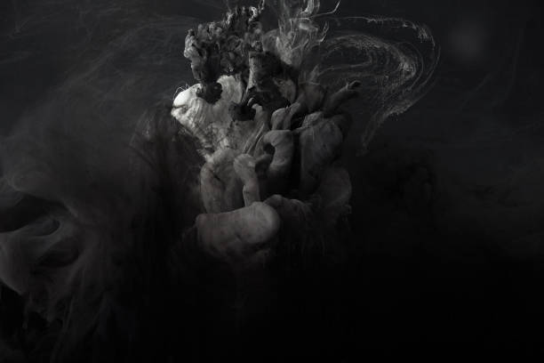 istock abstract splash of grey watercolor paint on black background 1080289098
