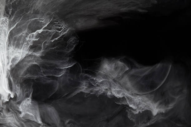istock abstract swirls of grey paint on black background 1080289148