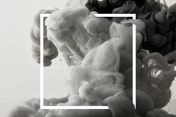 istock grey creative splash of paint in white square frame 1080289266