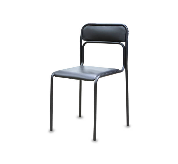 istock The office chair from black leather. Isolated 1080290456