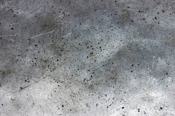 istock Crumpled metal texture, old steel plate as background 1080290632