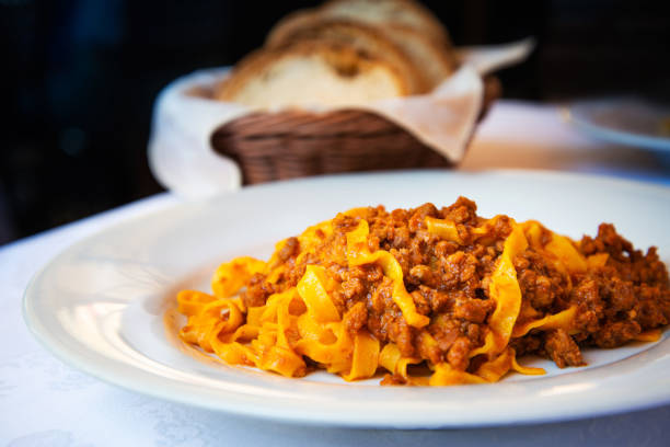 istock Pasta Bolognese on the table 1080293914