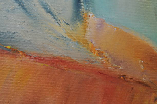 istock Abstract Art Background Blue White Coral Orange Yellow 1080296602