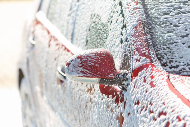 istock Car wash with soap. 1080304416
