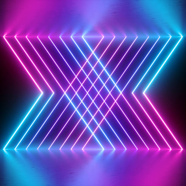 istock 3d render, neon lights, abstract background, glowing lines, rays, virtual reality, ultraviolet, infrared, spectrum vibrant colors, laser show 1080309660