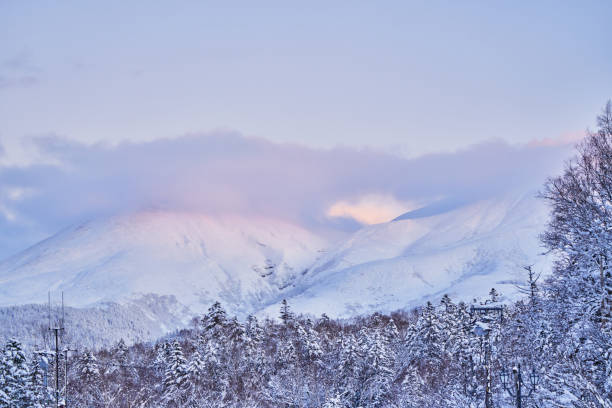 istock Winter Landscape Snow Covered Hill and Sunset 1080310138