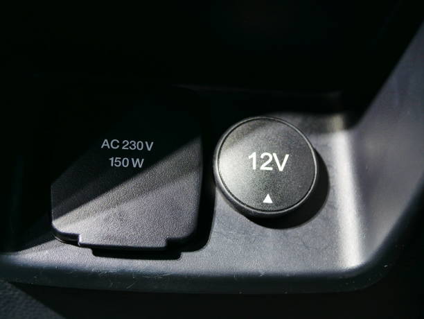 istock DC 12 V and AC 230 V socket in the car 1080316136